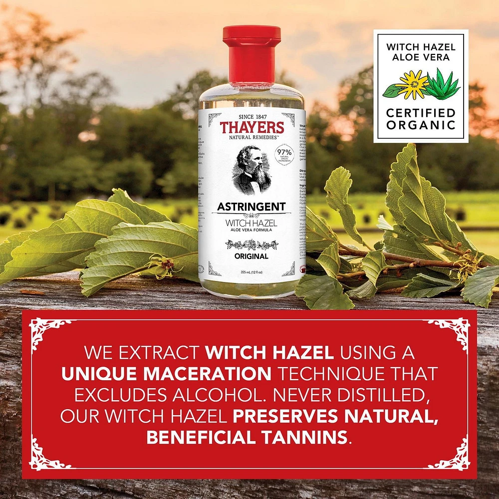 THAYERS Astringent Original formule à l'hamamélis et à l'aloès 355ml Astringent pour le visage