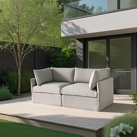 Ensemble de canapés modulaires de patio Patioflare Flexifome, gris