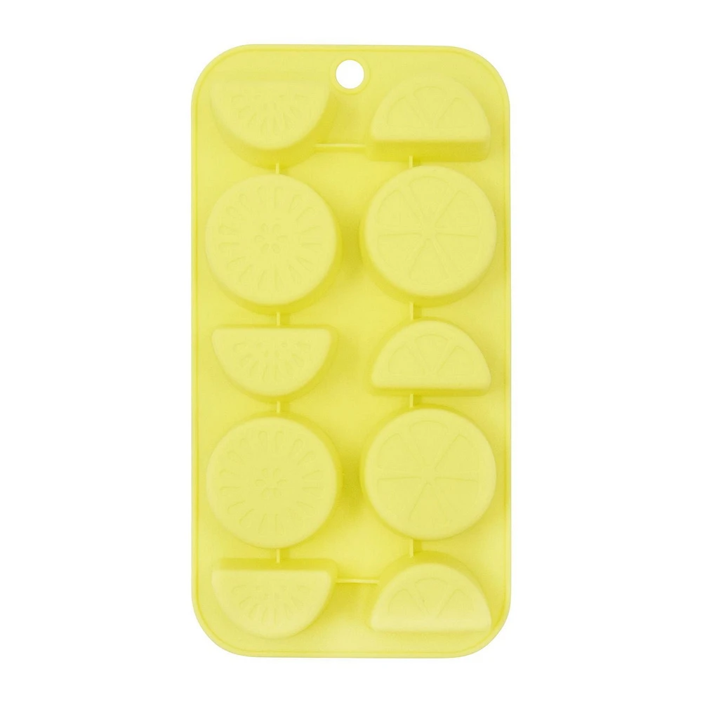 Bac à glaçons en silicone en forme d'agrumes à 10 cavités Mainstays, 8 x 4 pouces, 1 pièce BAC À GLAÇONS POUR AGRUMES