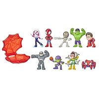 Marvel Spidey and His Amazing Friends - Miniamigos arácnidos - Figura coleccionable de 6 cm en estuche arácnido - A partir de 3 años