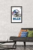 NFL Buffalo Bills - Drip Helmet 20 Wall Poster with Magnetic Frame