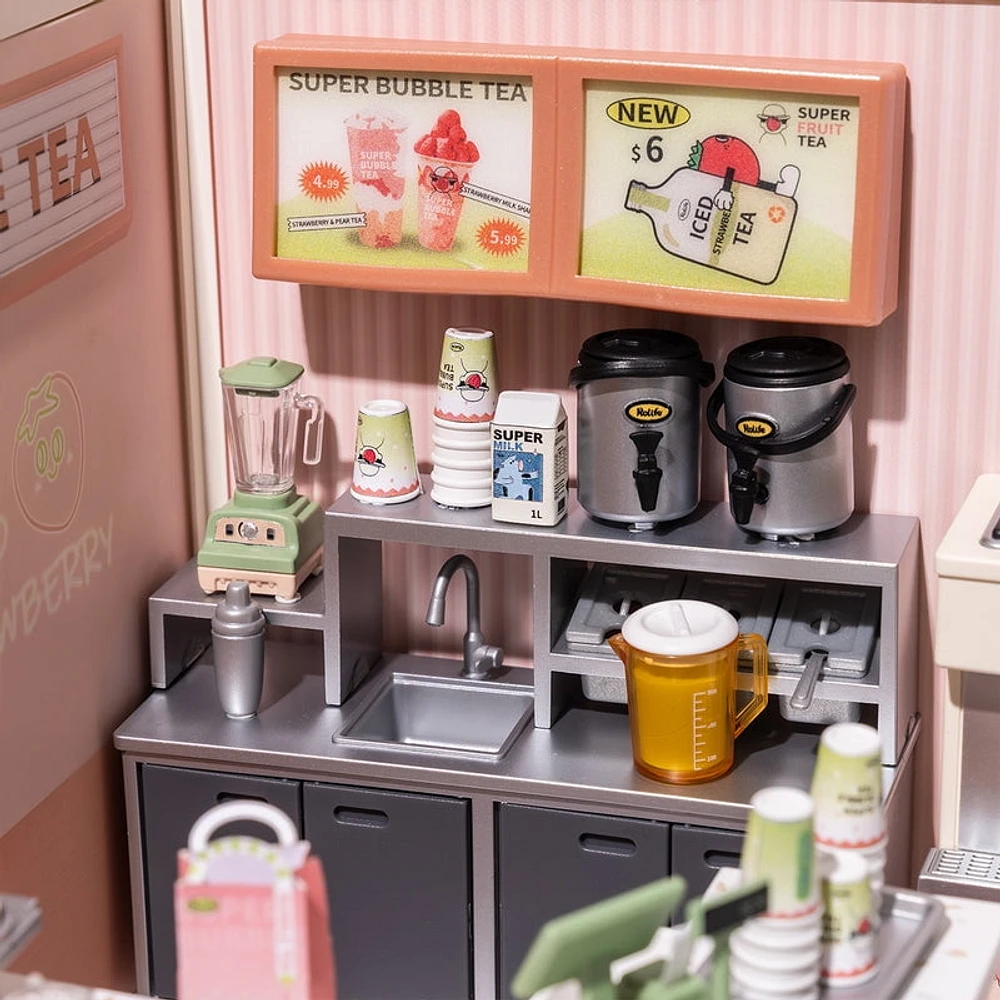 Kit de Maison Miniature DIY Super Creator Double Joy Bubble Tea Rolife DW006