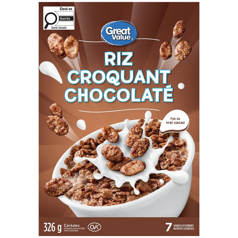 Great Value Cocoa Crispy Rice Cereal, 326 g