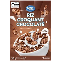 Great Value Cocoa Crispy Rice Cereal, 326 g