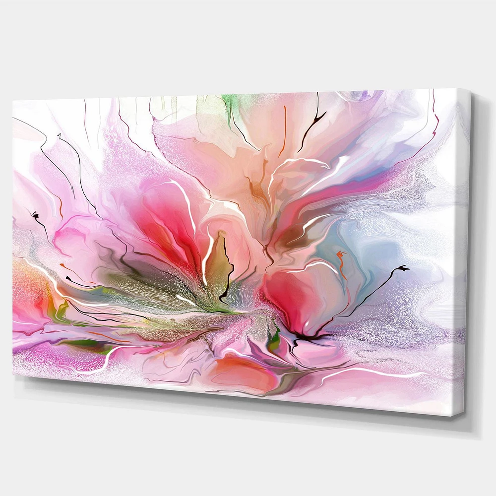 Designart Lovely Painted Floral Design Canvas Wall Art