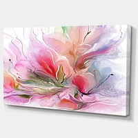 Designart Lovely Painted Floral Design Canvas Wall Art