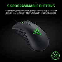 Razer DeathAdder Essential - Mouse - ergonomic - right-handed - optical - 5 buttons - wired - USB - black