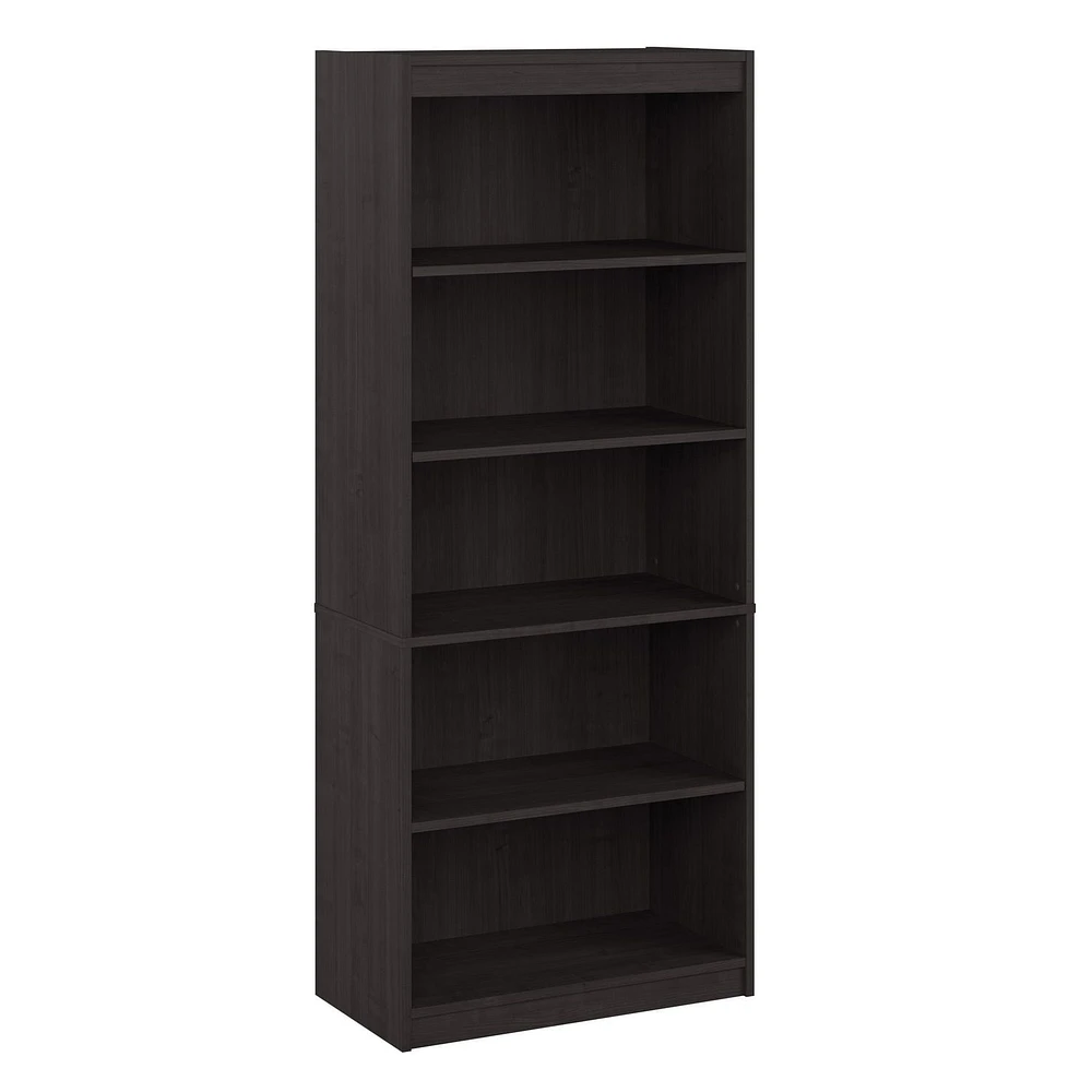 Bibliothèque à 5 tablettes Logan de Bestar, érable graphite