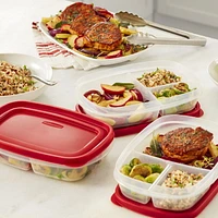 Contenants de conservation des aliments Rubbermaid avec couvercles EasyFindLids, ensemble de 40 pièces Tailles assorties