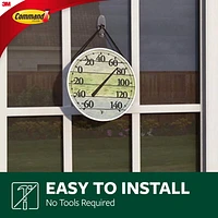 Command™ Outdoor Window Hook 17091CLRAWVPEF, Clear, Medium, 2 lb, 5 Hooks, 6 Strips
