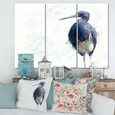 Designart Oiseau Héron tricolore Art mural sur toile