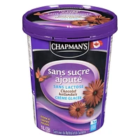 Chapman's No Sugar Added/Lactose Free Dutch Chocolate Ice Cream, 1L