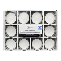 Mainstays Unscented Glass Filled Votives Candles, Pack of 12