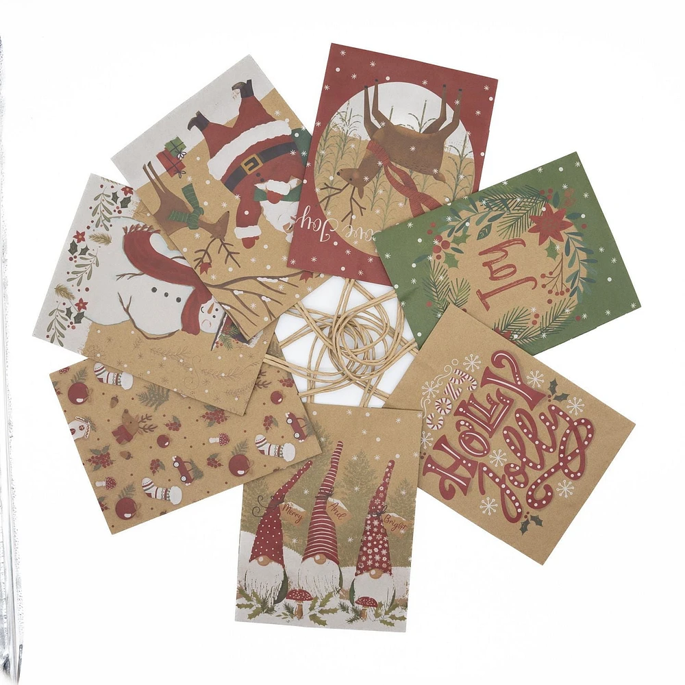 Holiday Time 7 paquets de petits sacs-cadeaux en papier Kraft