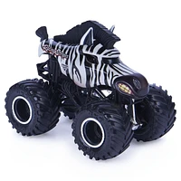 Monster Jam, Monster truck Racing Stripes officiel, véhicule en métal moulé, série Crazy Creatures Trucks, échelle 1:64