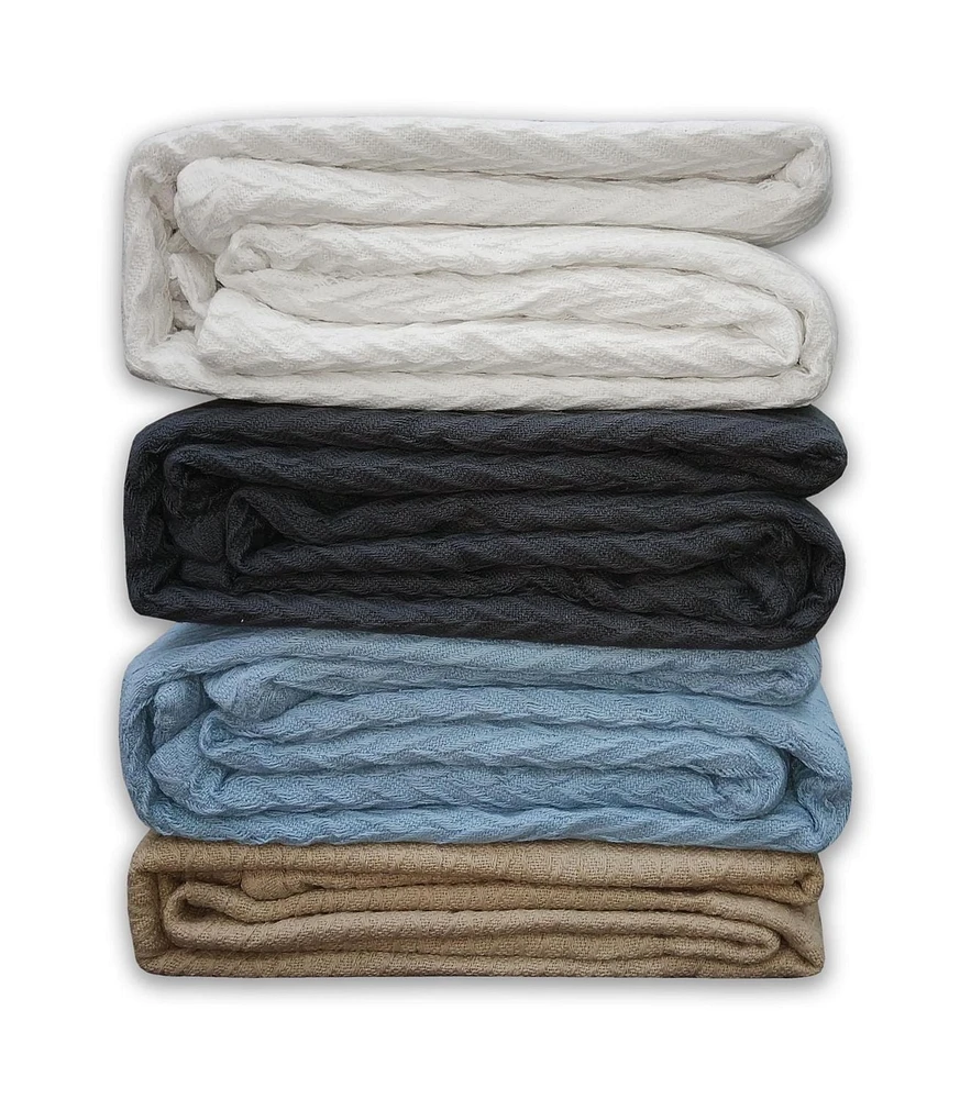 HOMETRENDS COUVERTURE DE COTON KING GREY COUVERTURE DE COTON KING GREY