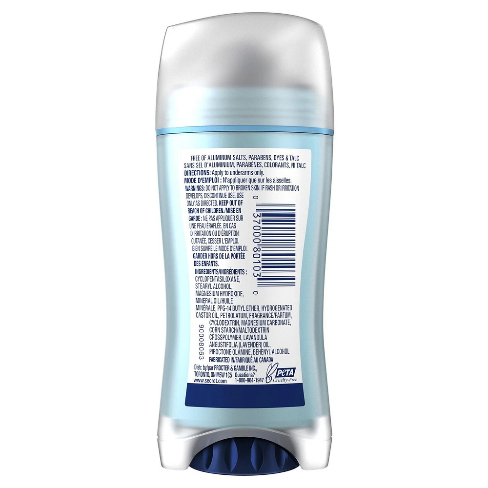 Secret Aluminum Free Deodorant, Lavender, 68 g