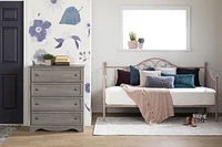 South Shore Savannah Twin Metal Daybed (39"), Pink blush