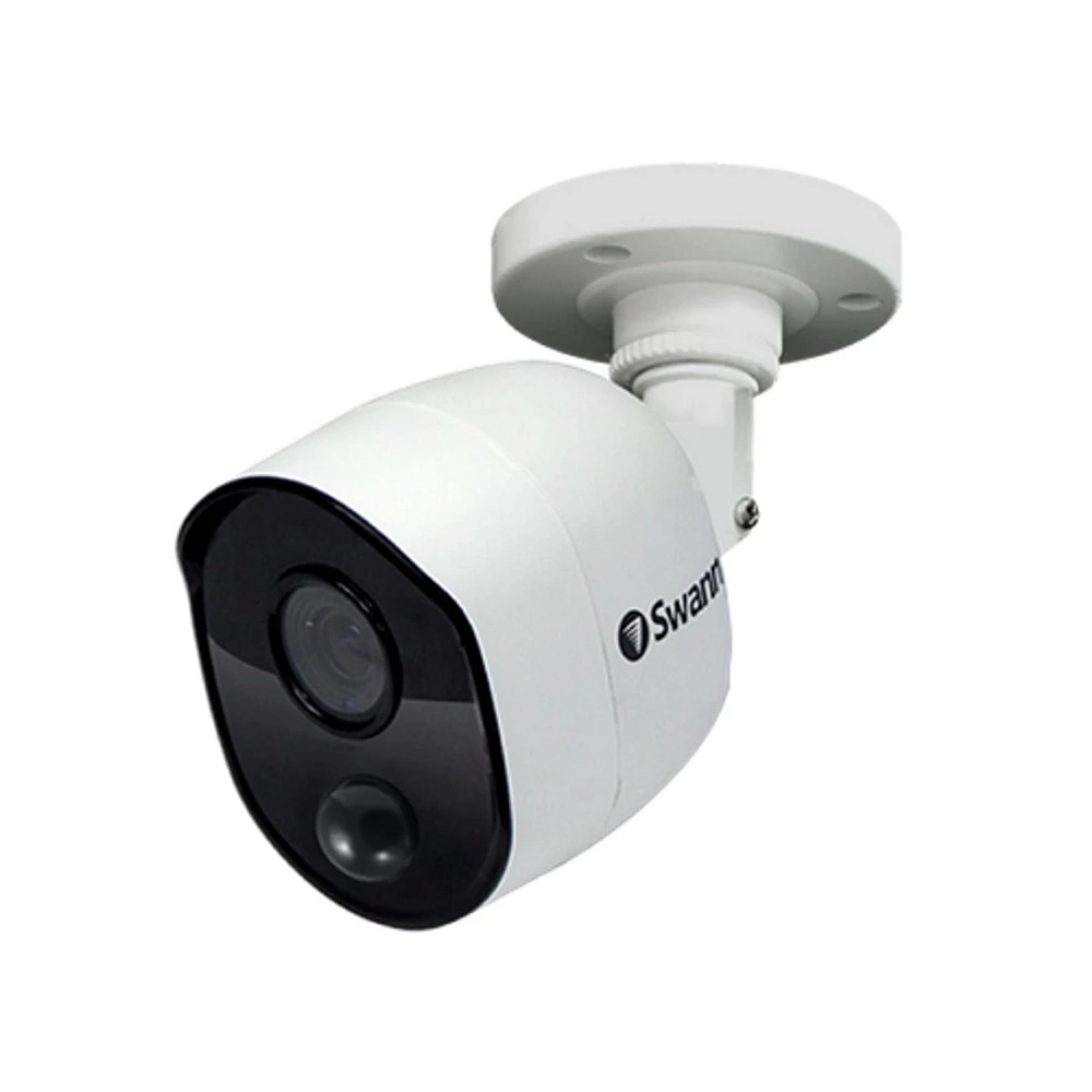 Système de sécurité Swann DVR MicroSD 1080p 4 canaux 64 Go avec 4 caméras Bullet à détection de chaleur et de mouvement - Blanc