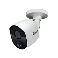 Système de sécurité Swann DVR MicroSD 1080p 4 canaux 64 Go avec 4 caméras Bullet à détection de chaleur et de mouvement - Blanc