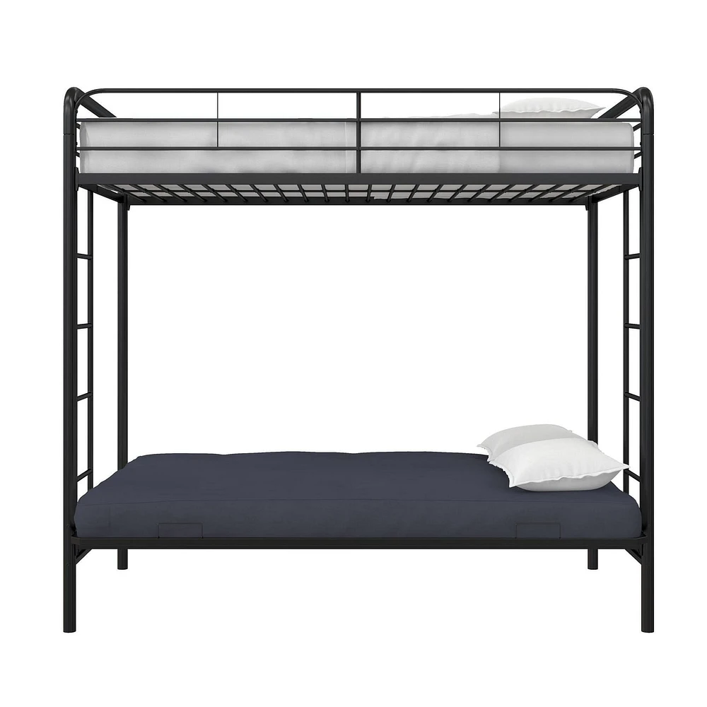 DHP Sammie Twin over Futon Metal Bunk Bed