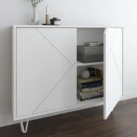 Nexera Console de rangement 2 portes Slim