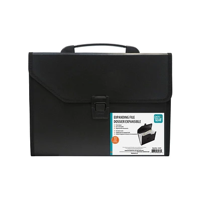 PEN+GEAR 13 POCKETS EXPANDING FILE, BLACK, FASHION ;13 POCKETS