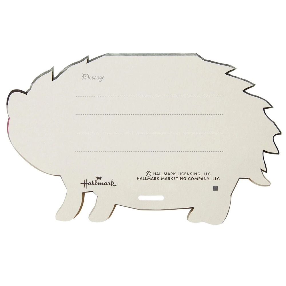 Carte de fête en relief – Hallmark (Hérisson en 3 dimensions, en nid d'abeilles)