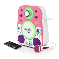 Singing Machine - Kids Mood, Haut Parleur bluetooth avec microphone, Rose/Violet