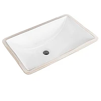 American Imaginations 20,75 pouces. W 14,5 pouces. D Évier sous plan de salle de bain rectangulaire certifié CSA en couleur blancheAI-34616