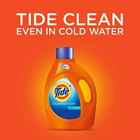 Détergent à lessive liquide Tide HE Turbo Clean en eau froide, parfum clean and fresh, 44 brassées, 1,8 L (63 oz liq.)