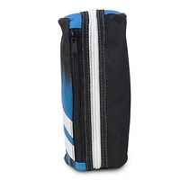 Pen + Gear Sporty 2 Zip Pencil Pouch in Blue with Reflective White Strips
