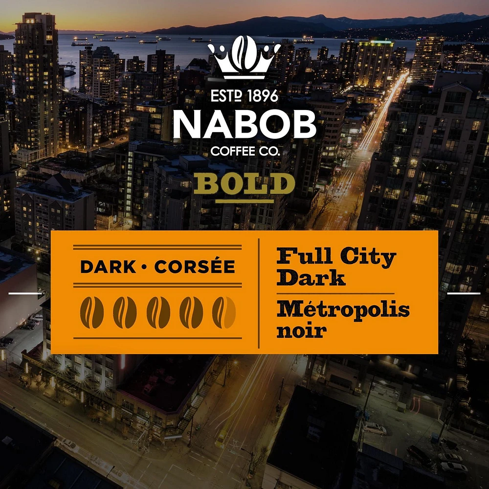 Nabob Full City Dark Coffee 100% Compostable Pods, 292g, 30 Pods