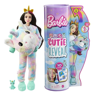 Barbie Cutie Reveal Fantasy Series Doll with Unicorn Plush Costume