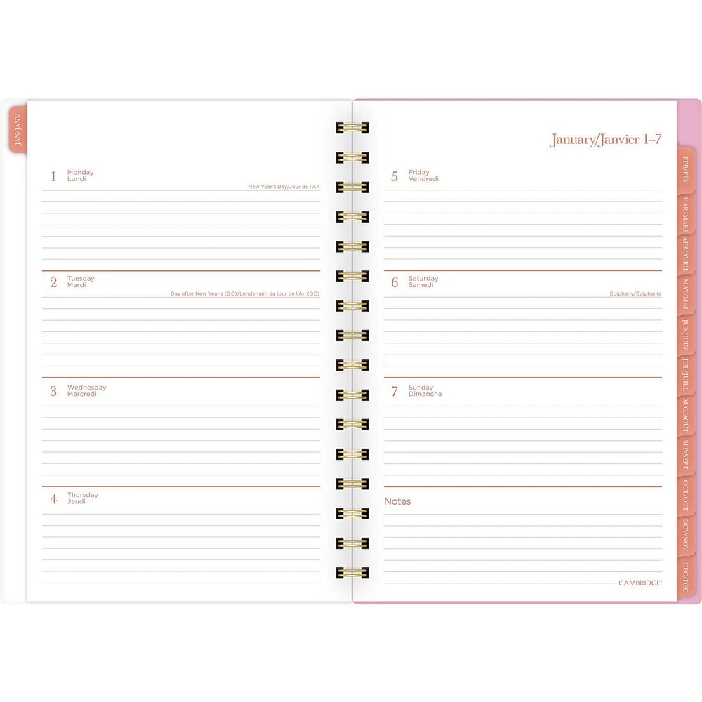 Petit Agenda Hebdomadaire/Mensuel Cambridge®, Cher Agenda