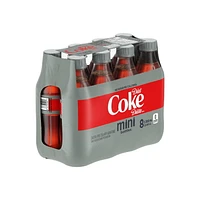 Diet Coke 300mL Mini Bottles, 8 Pack, 8 x 300mL