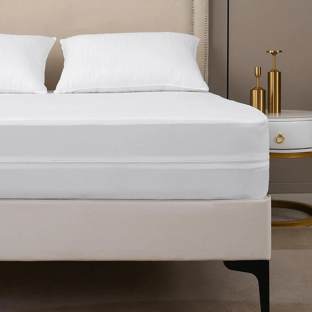 Housse de matelas Marina Decoration Premium Soft 100 % imperméable et anti-punaises de lit, silencieuse, avec fermeture éclair, hypoallergénique et respirante, convient pour une profondeur maximale de