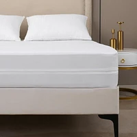 Housse de matelas Marina Decoration Premium Soft 100 % imperméable et anti-punaises de lit, silencieuse, avec fermeture éclair, hypoallergénique et respirante, convient pour une profondeur maximale de