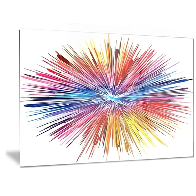 Art mural abstrait en métal Design Art Explosion de couleur