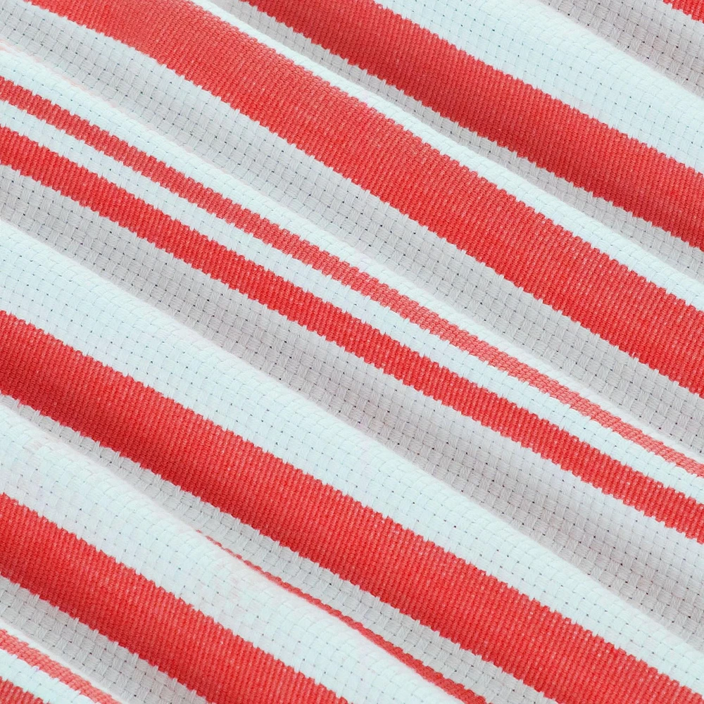 Fabstyles Broadway Stripe Cotton Kitchen Towels, Soft Quick-Drying, and Absorbent Striped Design Multi-Purpose Wash Cloths Dish Scrubber, 28" X 18"