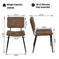 Homy Casa 5-Piece Dining Set, 63-inch Wooden Table with 4 Upholstered Chairs, Modern Dining Room