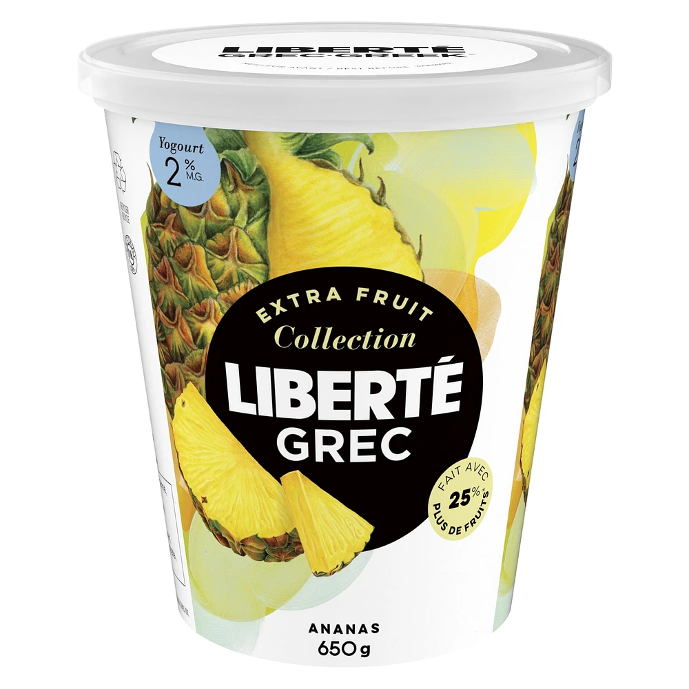 Liberté Greek 2% Extra Fruit Pineapple, High Protein, 650 g, 650 g