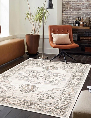 ECARPET Myra 8'0" x 10'0" Traditional Area Rug for Living Room, Bedroom, Dining Room, Entrance, Hallway and More.