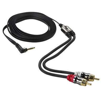 SCOSCHE AFRCA6 Auxconnect 3.5mm to Stereo RCA Audio Cable 6-foot in Black