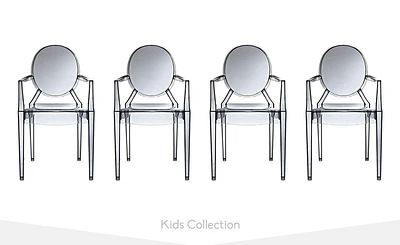 Heavenly Collection Fauteuil pour Enfants en Acrylique Fumée