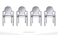 Heavenly Collection Fauteuil pour Enfants en Acrylique Fumée