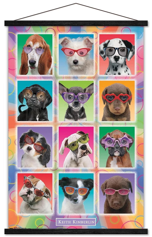 Keith Kimberlin - Puppies - Sunglasses Wall Poster, 22.375" x 34"