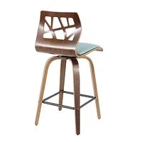 Tabouret de comptoir de comptoir moderne milieu-du-siècle Folia, de LumiSource