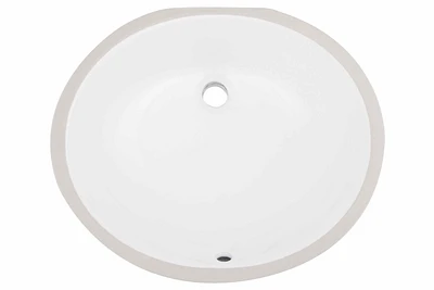 American Imaginations 19.25-in. W 15.75-in. D CUPC Certified Oval Bathroom Undermount Sink In White Color AI-27731
