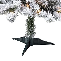 Holiday Time Greenfield 4' Pre-Lit Regular Full Flocked Pine Christmas Tree - Green